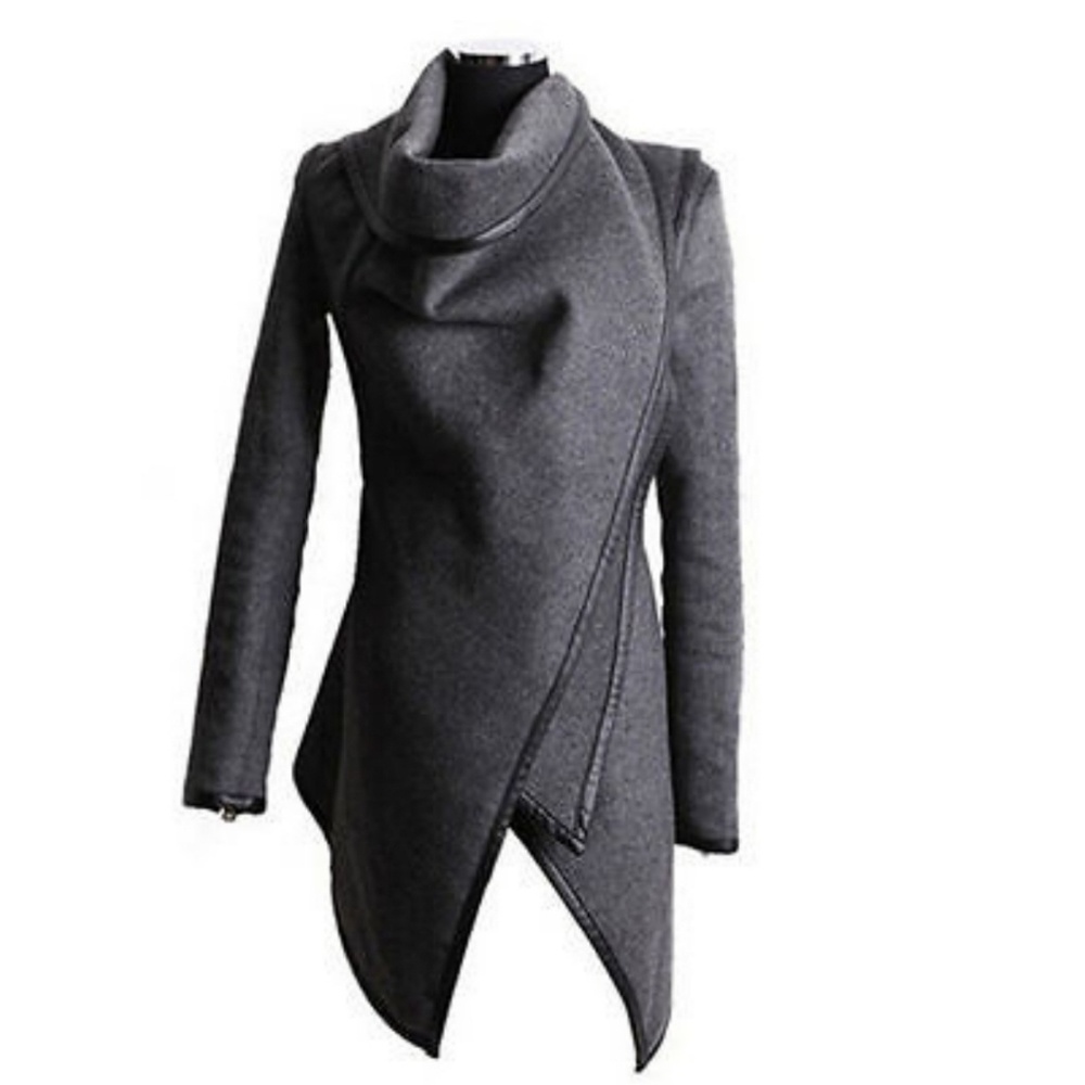 Cowl Neck Parka Cardigan